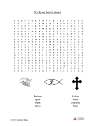 Disciples Leave Jesus - Word Search